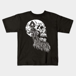 Viking skull tattoo Kids T-Shirt